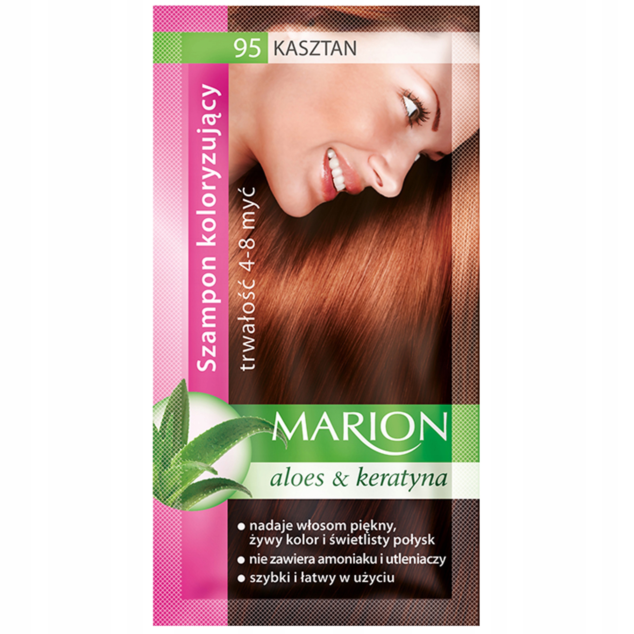 MARION SZAMPON KOLORYZUJĄCY 4-8 MYĆ 95 KASZTAN SASZETKA 40 ML