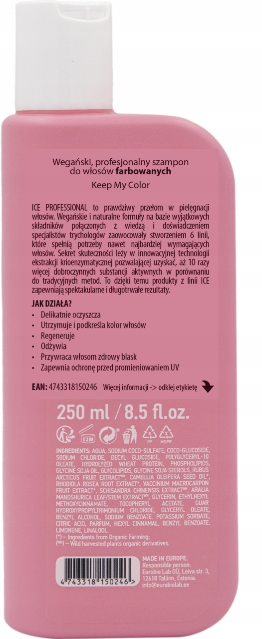 ICE PROFESSIONAL KEEP MY COLOR SZAMPON DO WŁOSÓW 250 ML