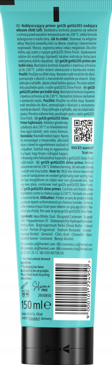 GOT2B GOTGLOSS PRIMER NABŁYSZCZAJĄCY DO WŁOSÓW 150 ML