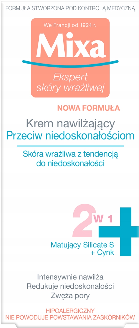MIXA KREM DO TWARZY NAWILŻAJĄCY PRZECIW NIEDOSKONAŁOŚCIOM 50 ML