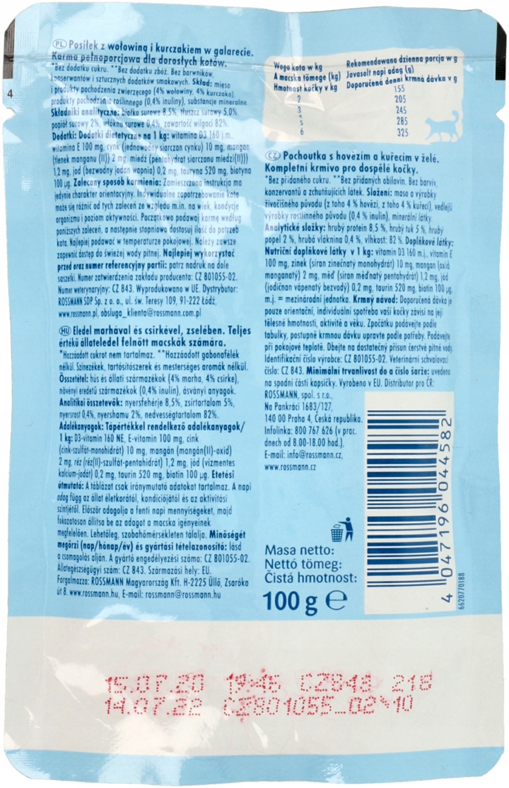 WINSTON MOKRA KARMA DLA KOTÓW Z WOŁOWINĄ I KURCZAK