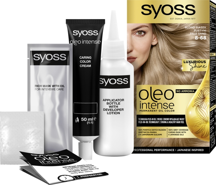SYOSS OLEO INTENSE FARBA DO WŁOSÓW NR 8-68 BLOND PIASEK PUSTYNI 1 SZT
