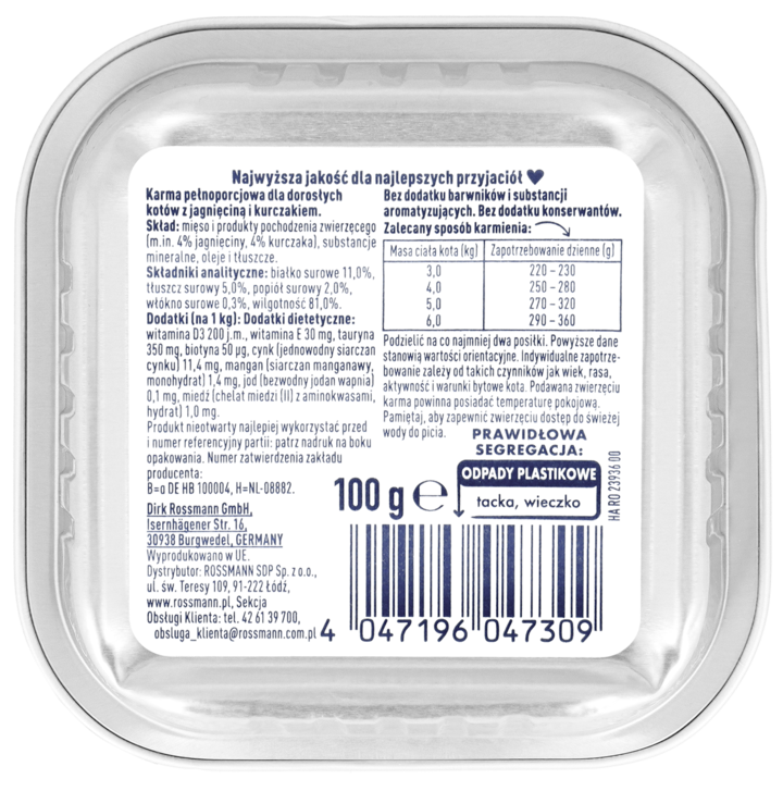 WINSTON KARMA DLA KOTÓW Z JAGNIĘCINĄ I KURCZAKIEM