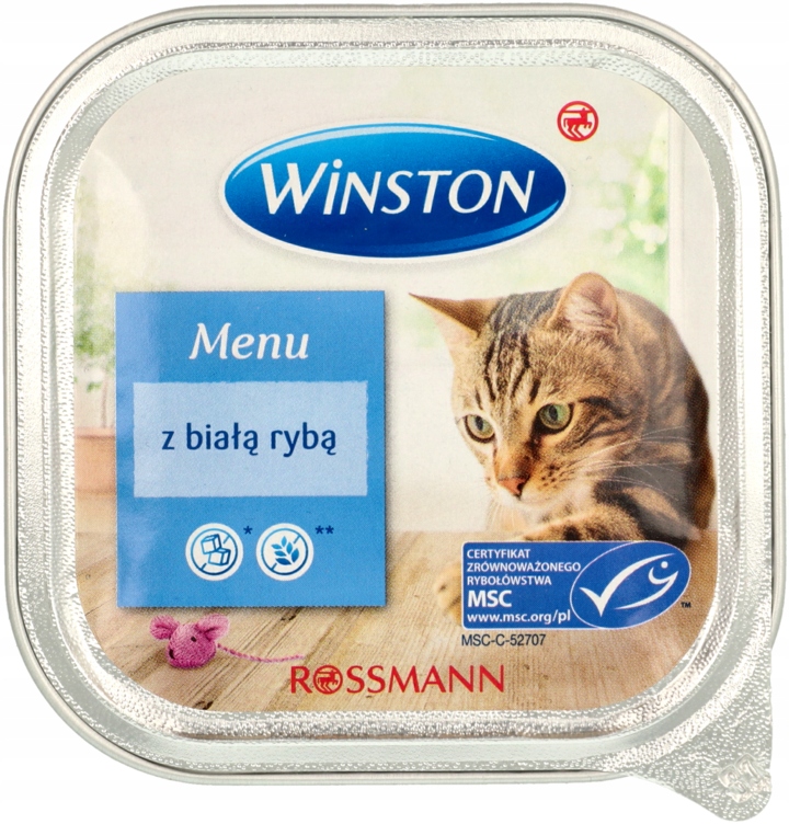 WINSTON MOKRA KARMA DLA KOTÓW Z BIAŁĄ RYBĄ 100 G