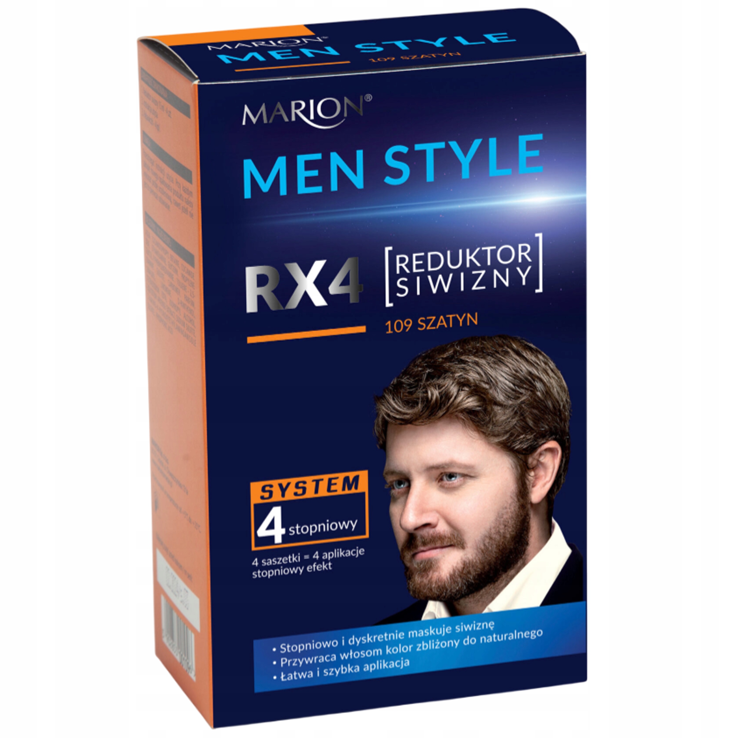 MARION MEN STYLE RX4 ODSIWIACZ REDUKTOR SIWIZNY 109 SZATYN 4X15ML
