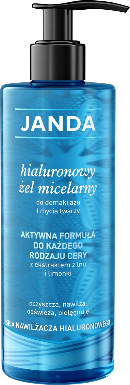 JANDA ŻEL MICELARNY DO DEMAKIJAŻU I MYCIA TWARZY ORAZ OCZU 400 ML