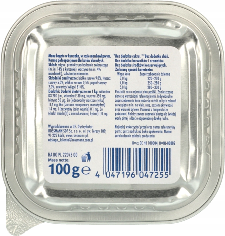 WINSTON MOKRA KARMA DLA KOTÓW Z KURCZAKIEM 100 G