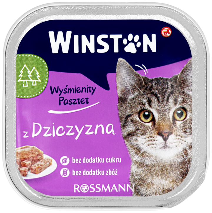 WINSTON MOKRA KARMA DLA KOTÓW Z DZICZYZNĄ 100 G