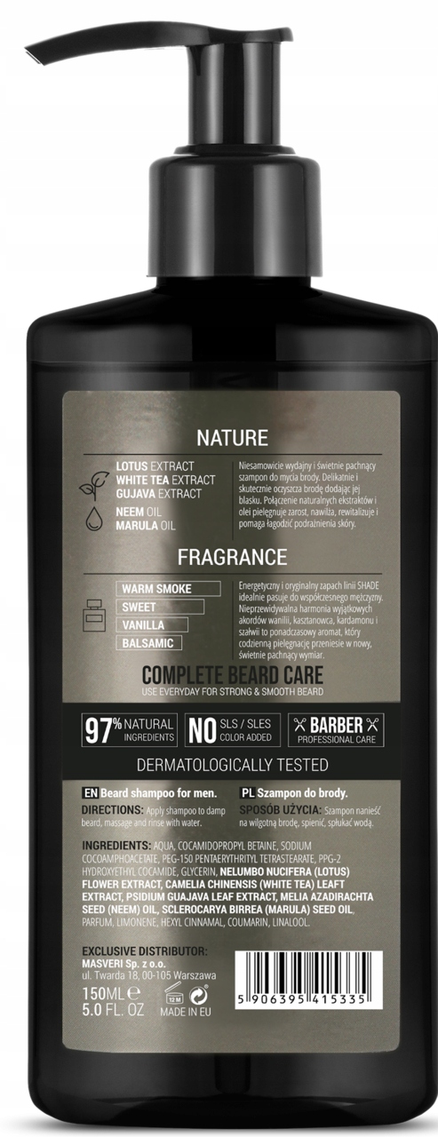 MASVERI MEN SHADE SZAMPON DO BRODY 150 ML