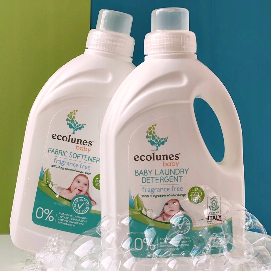 ECOLUNES HIPOALERGICZNY PŁYN DO PŁUKANIA UBRANEK BEZZAPACHOWY 1000 ML