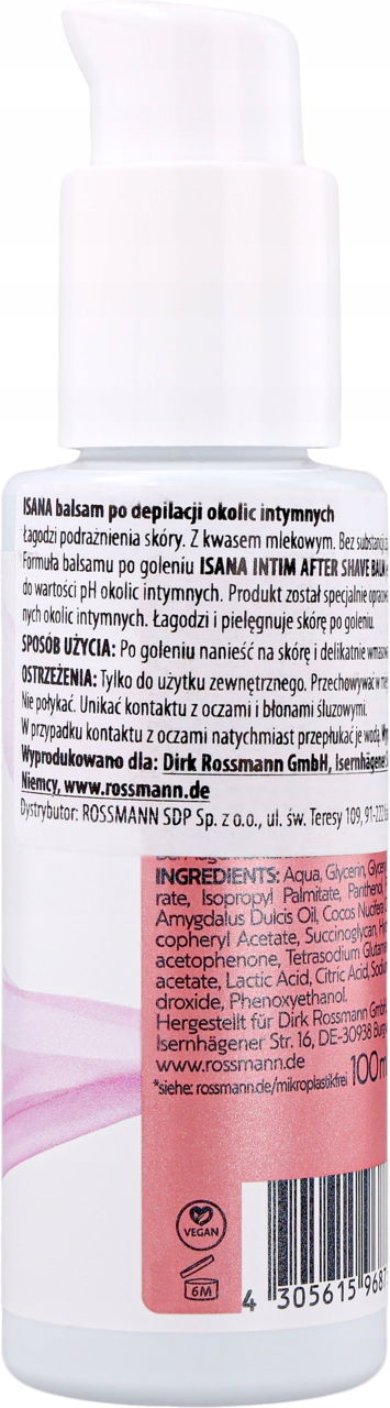 ISANA INTIM BALSAM PO DEPILACJI OKOLIC INTYMNYCH 100 ML