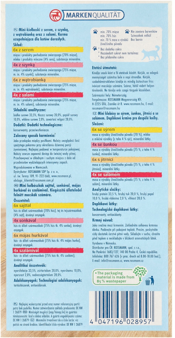 WINSTON KARMA DLA KOTÓW MINI-KIEŁBASKI Z SEREM