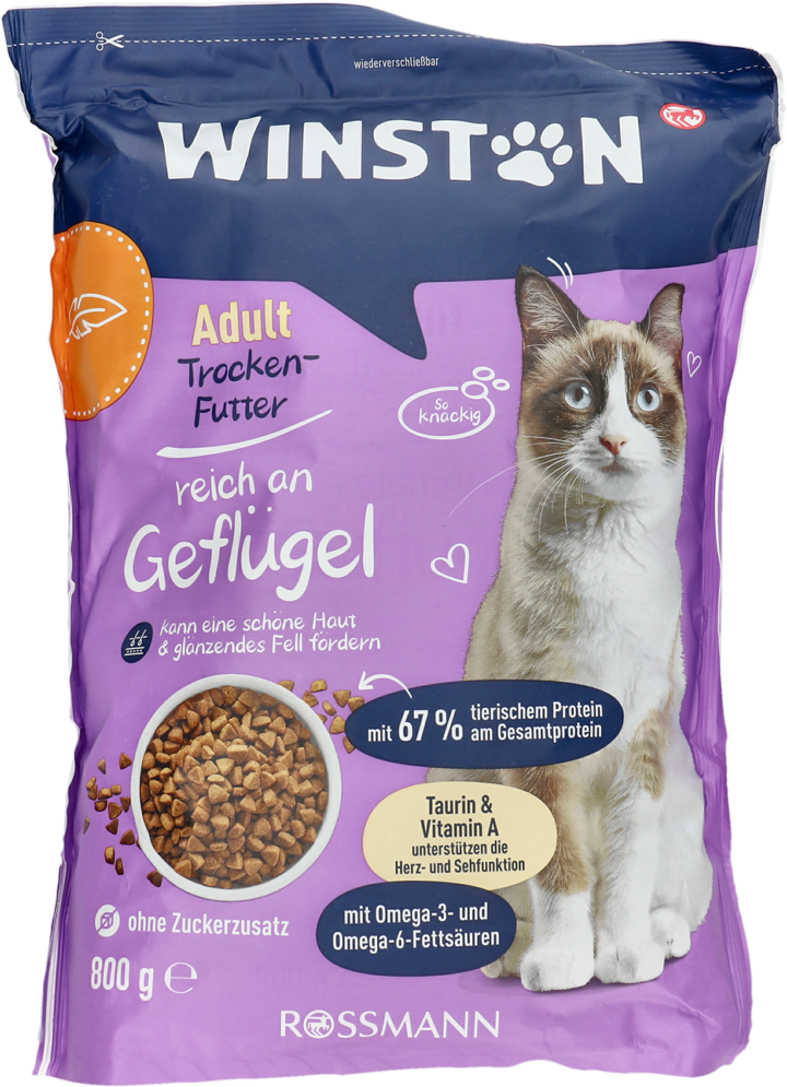 WINSTON SUCHA KARMA DLA KOTÓW Z DROBIEM 800 G