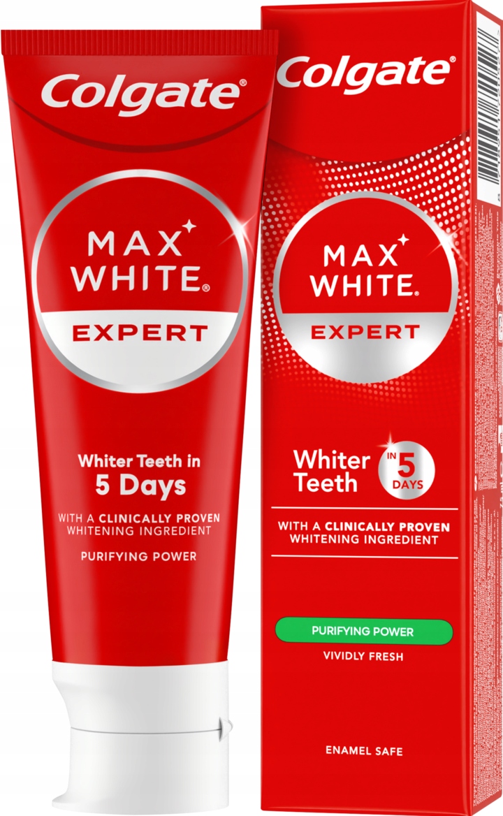 COLGATE MAX WHITE EXPERT PASTA DO ZĘBÓW WYBIELAJĄCA 75 ML