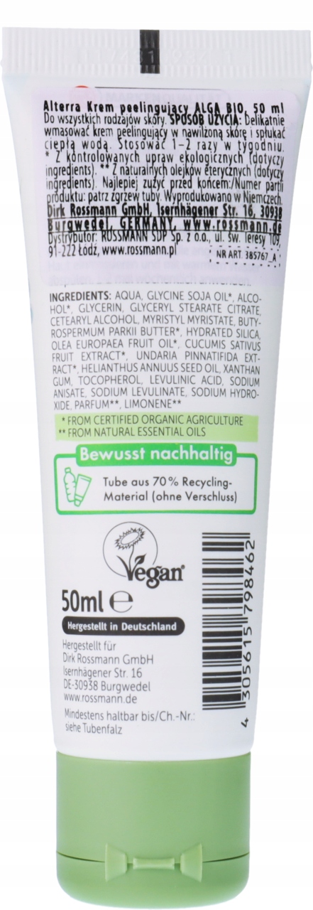 ALTERRA KREM PEELINGUJĄCY ALGI BIO 50 ML