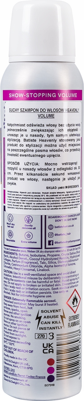 BATISTE HEAVENLY VOLUME SUCHY SZAMPON DO WŁOSÓW 200 ML