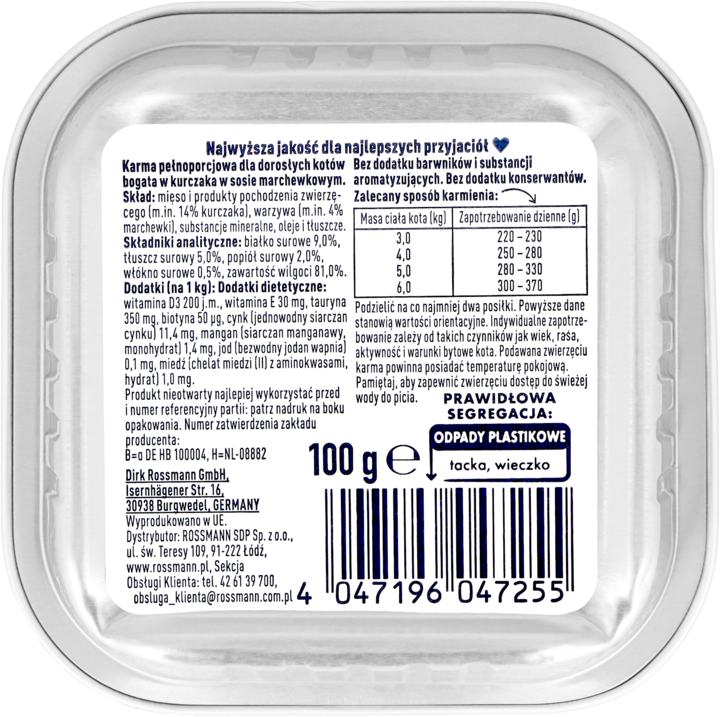 WINSTON MOKRA KARMA DLA KOTÓW Z KURCZAKIEM 100 G