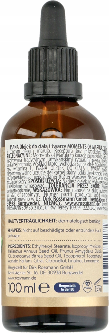 ISANA OLEJEK DO CIAŁA I TWARZY MOMENTS OF MARULA 100 ML