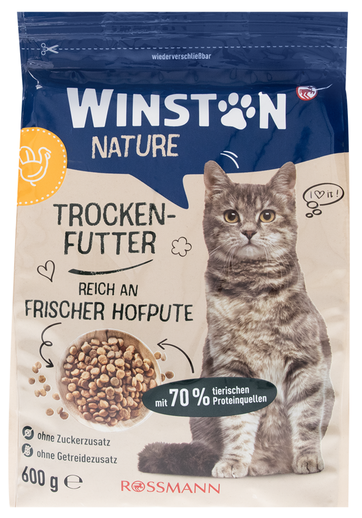 WINSTON SUCHA KARMA DLA KOTÓW Z INDYKIEM 600 G