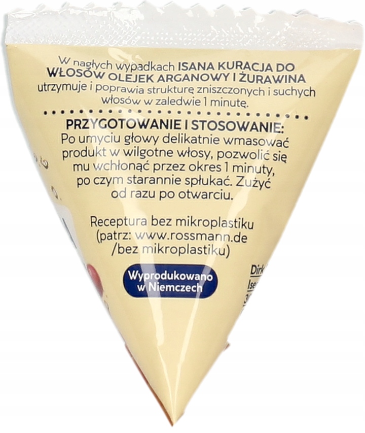 ISANA MASKA DO WŁOSÓW JEDNOMINUTOWA OLEJEK ARGANOWY I ŻURAWINA 25 ML