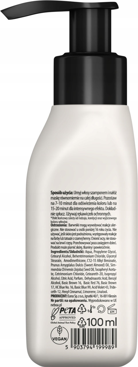 NEBOA MASKA KOLORYZUJĄCA 2W1 KAWOWY BRĄZ 100 ML