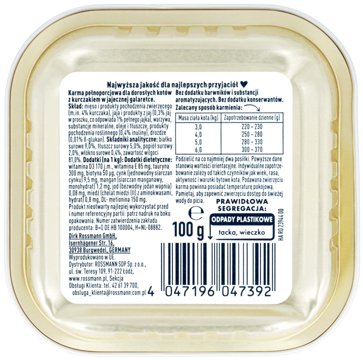 WINSTON MOKRA KARMA DLA KOTÓW Z KURCZAKIEM 100 G