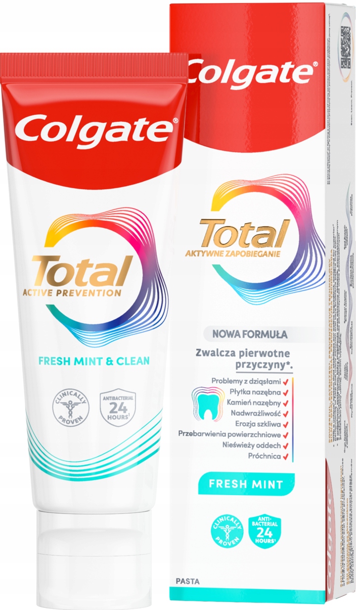 COLGATE TOTAL PASTA DO ZĘBÓW MULTIOCHRONNA Z FLUOREM FRESH MINT 75 ML