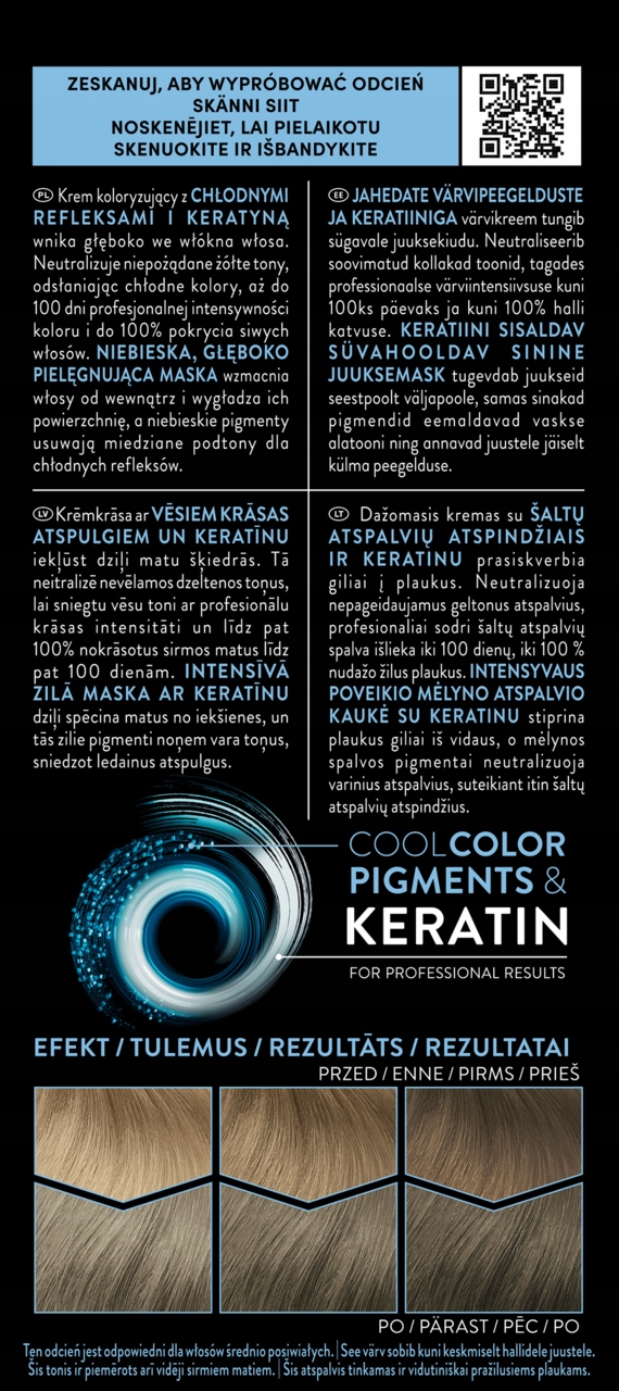 SYOSS PERMANENT COOL COLOR FARBA DO WŁOSÓW NR 7_46 CHŁODNY ŚREDNI BLOND