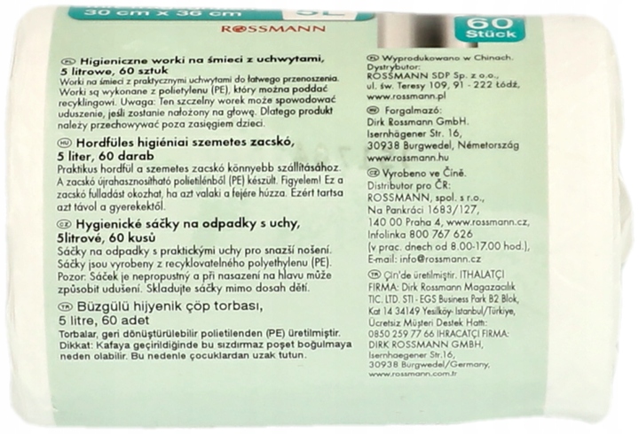 RUBIN WORKI NA ŚMIECI Z UCHWYTEM 5 L 60 SZT