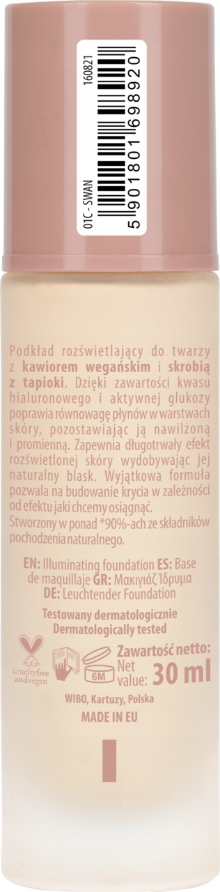 NAM DEWY PODKŁAD DO TWARZY ROZŚWIETLAJĄCY NR 01C SWAN 30 ML