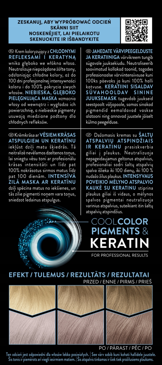 SYOSS PERMANENT COOL COLOR FARBA NR 10_55 ULTRA CHŁODNY PLATYNOWY BLOND