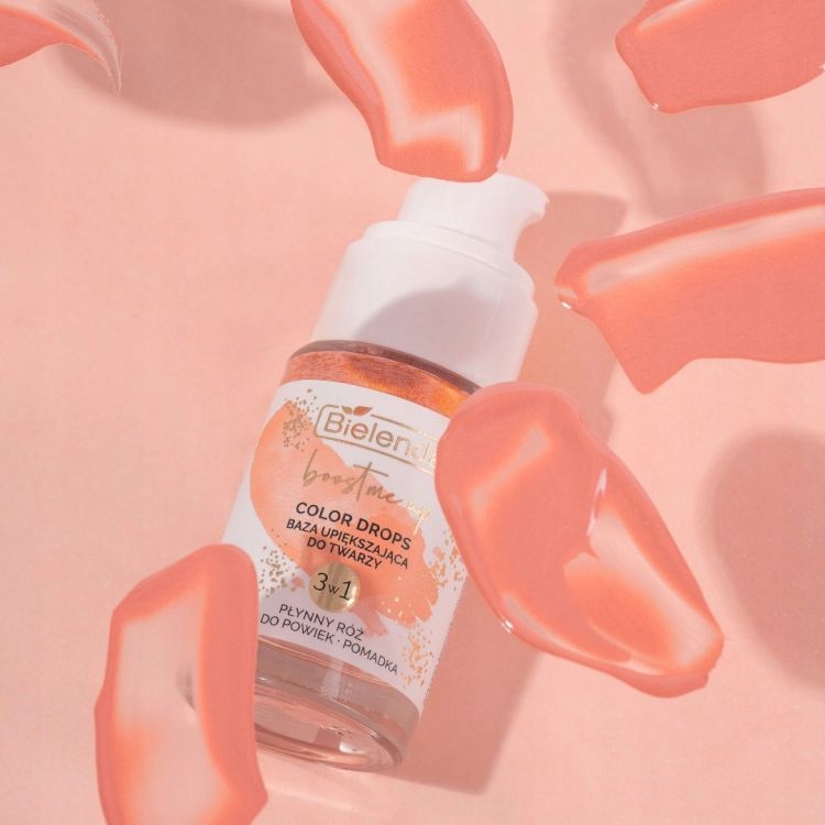 BIELENDA BOOST ME UP COLOR DROPS BAZA UPIĘKSZAJĄCA DO TWARZY 3W1 15 ML