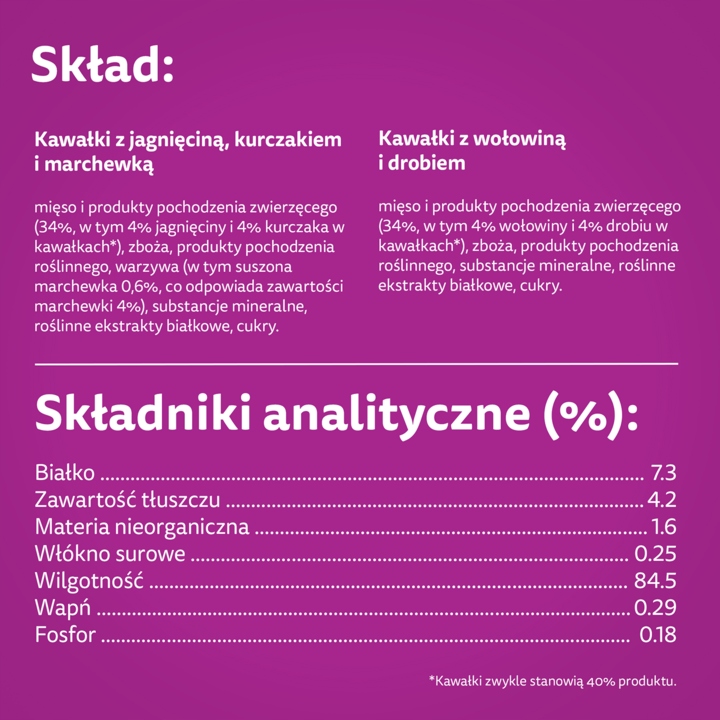 WHISKAS TASTY MIX MOKRA KARMA DLA KOTA WIEJSKIE SMAKI W SOSIE 4 X 85 G