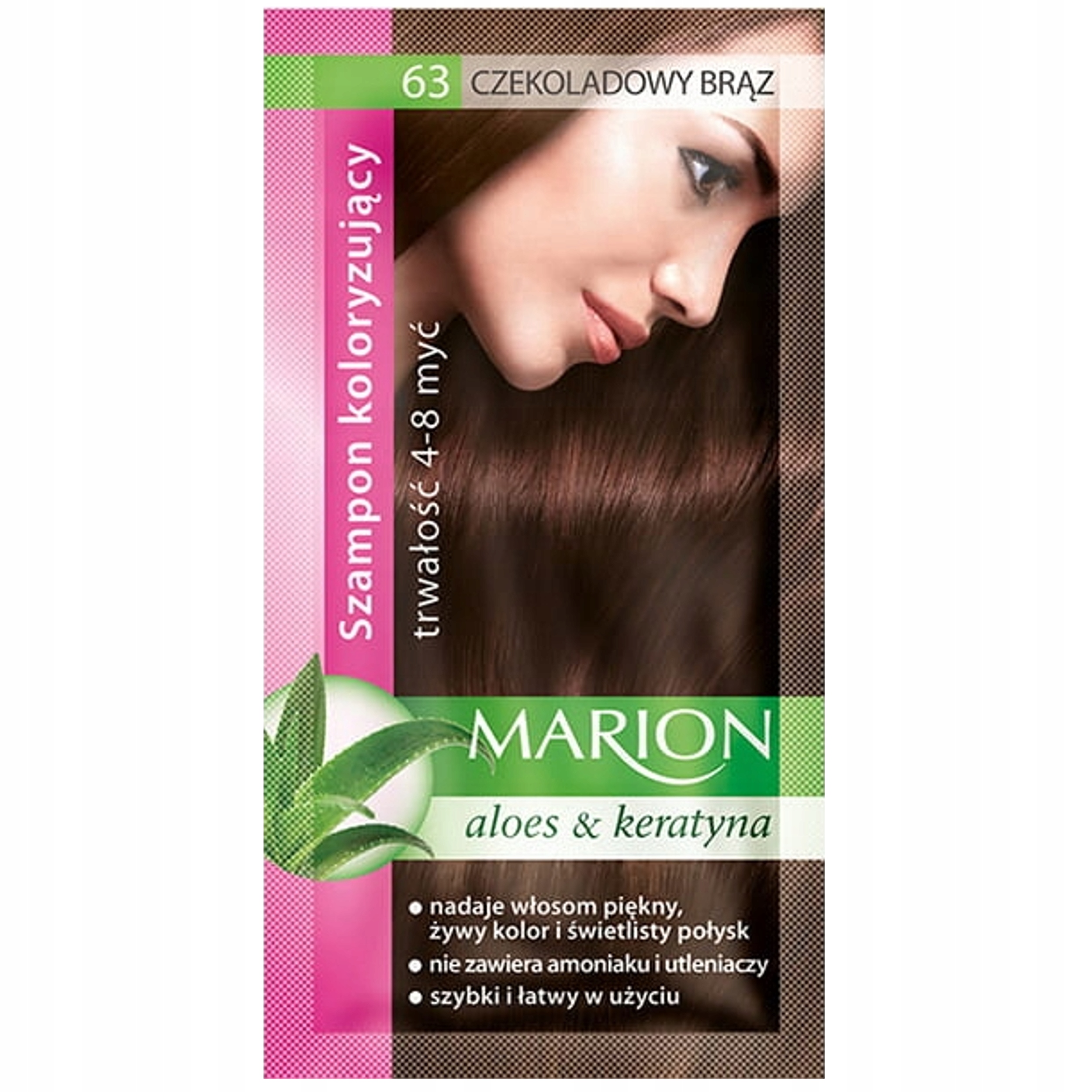 MARION SZAMPON KOLORYZUJĄCY 4-8 MYĆ 63 CZEKOLADOWY BRĄZ SASZETKA 40 ML
