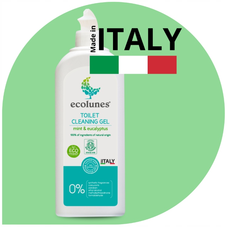 ECOLUNES ŻEL DO CZYSZCZENIE WC TOALET O ZAPACHU MIĘTY I EUKALIPTUSA 500 ML