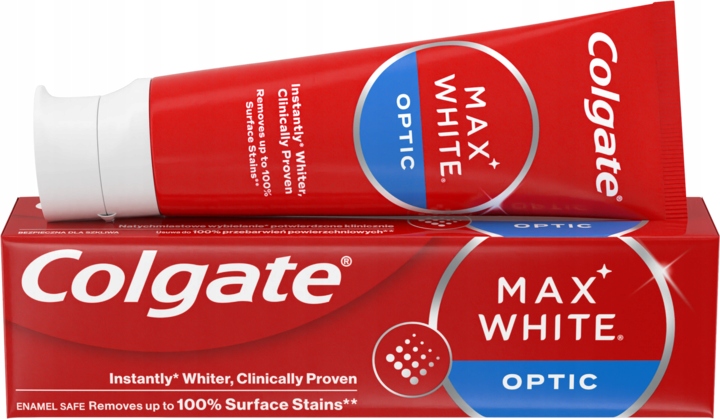 COLGATE MAX WHITE OPTIC PASTA DO ZĘBÓW WYBIELAJĄCA 75 ML