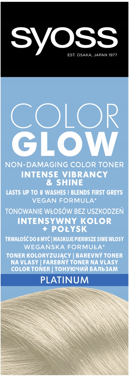 SYOSS COLOR GLOW TONER KOLORYZUJĄCY DO WŁOSÓW PLATINUM 100 ML