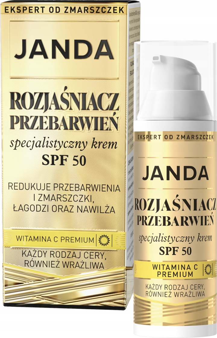 JANDA ROZJAŚNIACZ PRZEBARWIEŃ KREM DO TWARZY SPF 50 30 ML