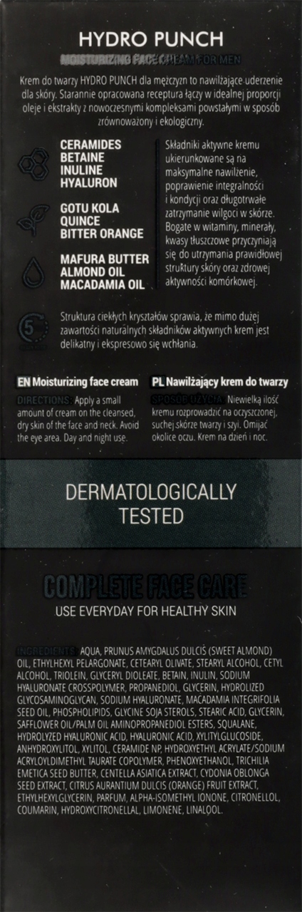 MASVERI MEN KREM DO TWARZY DLA MĘŻCZYZN NAWILŻAJĄCY HYDRO PUNCH 75 ML