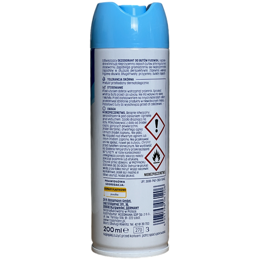 FUSSWOHL DEZODORANT DO OBUWIA ODŚWIEŻAJĄCY 200 ML
