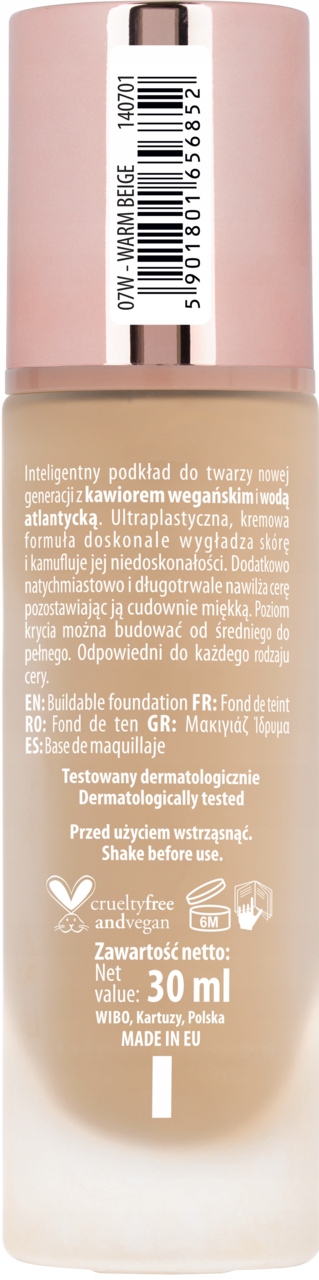 NAM SMART FLAWLESS INTELIGENTNY PODKŁAD DO TWARZY 07W WARM BEIGE 30 ML