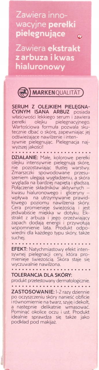 ISANA SERUM DO TWARZY Z OLEJKIEM PIELĘGNUJĄCYM ARBUZ 30 ML