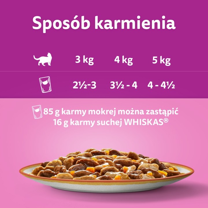 WHISKAS TASTY MIX MOKRA KARMA DLA KOTA WIEJSKIE SMAKI W SOSIE 4 X 85 G