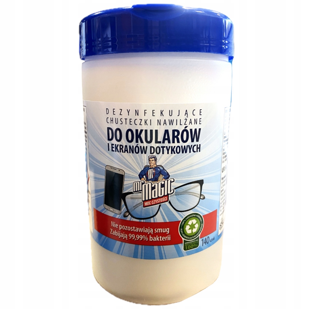 CHUSTECZKI NAWILŻANE DO OKULARÓW EKRANÓW DOTYKOWYCH MR MAGIC 140 WYCIĄGANE