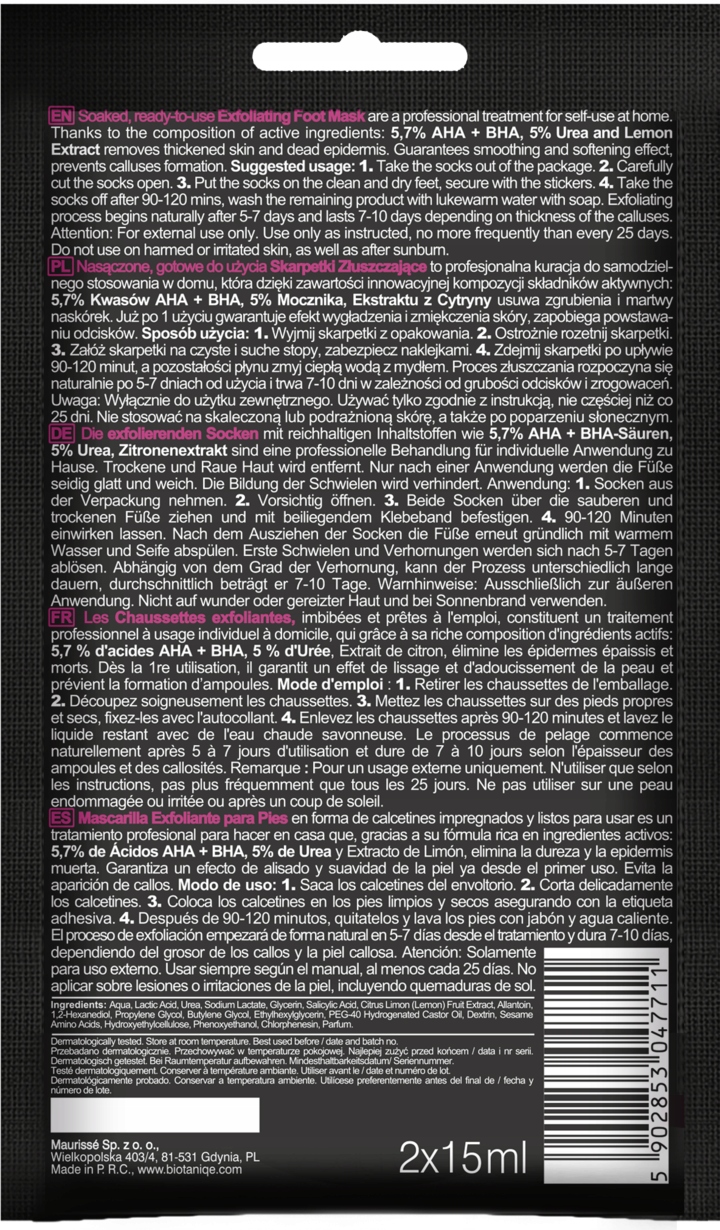 BIOTANIQE SKARPETKI ZŁUSZCZAJĄCE 2 X 15 ML