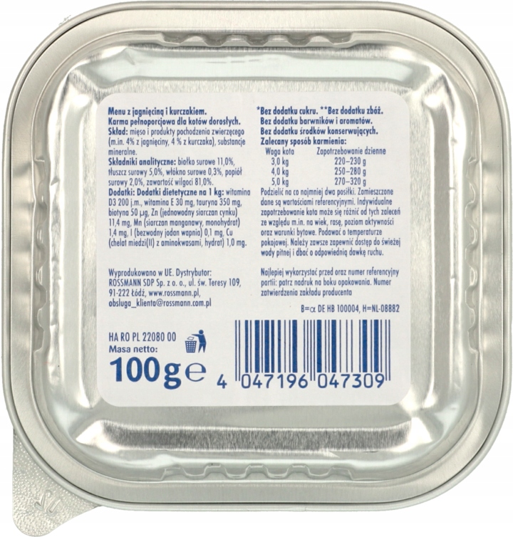 WINSTON KARMA DLA KOTÓW Z JAGNIĘCINĄ I KURCZAKIEM