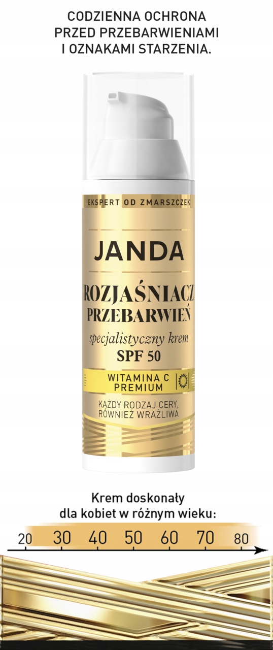 JANDA ROZJAŚNIACZ PRZEBARWIEŃ KREM DO TWARZY SPF 50 30 ML