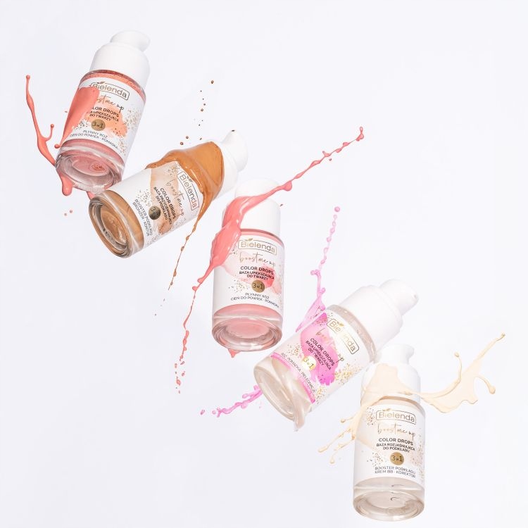 BIELENDA BOOST ME UP COLOR DROPS BAZA UPIĘKSZAJĄCA DO TWARZY 3W1 15 ML