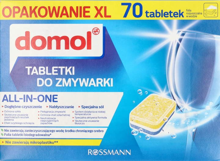DOMOL TABLETKI DO ZMYWARKI 70 SZT