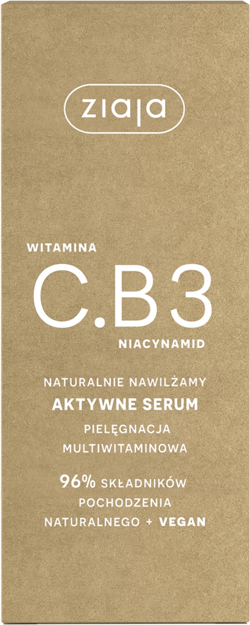ZIAJA NATURALNIE NAWILŻAMY AKTYWNE SERUM DO TWARZY WITAMINA C.B3 30 ML